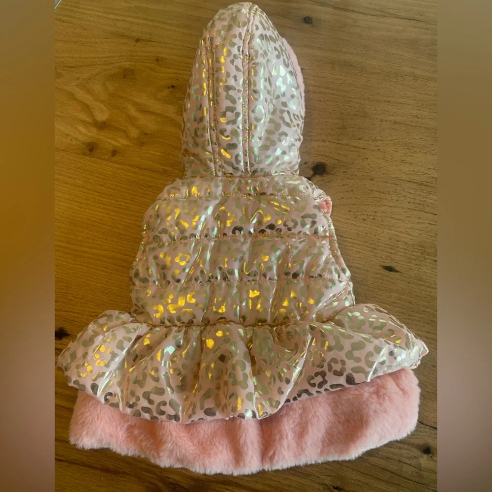 Little‎ Lass Pink and Gold Leopard Vest